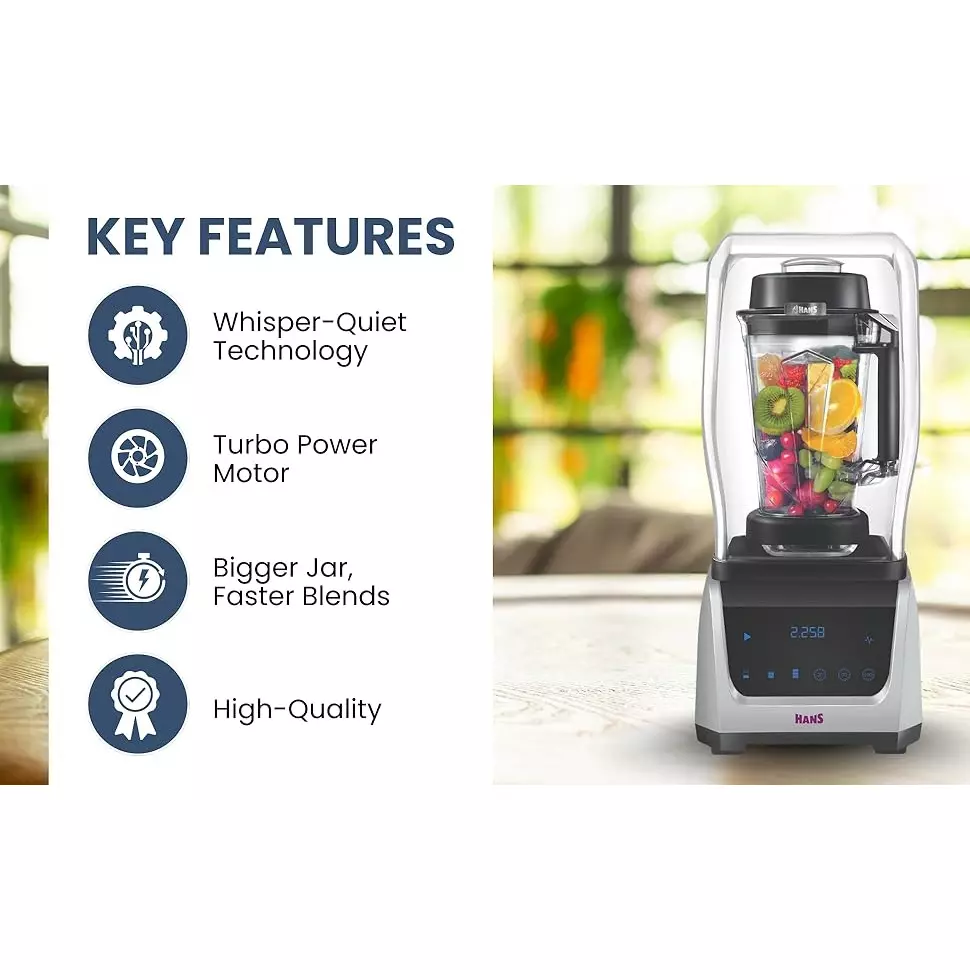 hans-problend-s-digital-commercial-blender-with-25-l-low-profile-jar-2500-w-soundproof-technology-and-3-speed-settings-silver-black