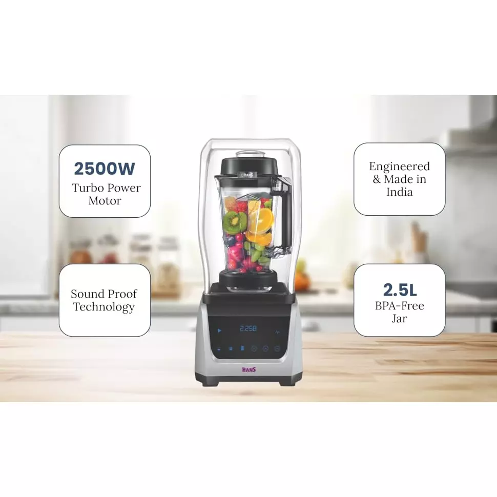 hans-problend-s-digital-commercial-blender-with-25-l-low-profile-jar-2500-w-soundproof-technology-and-3-speed-settings-silver-black