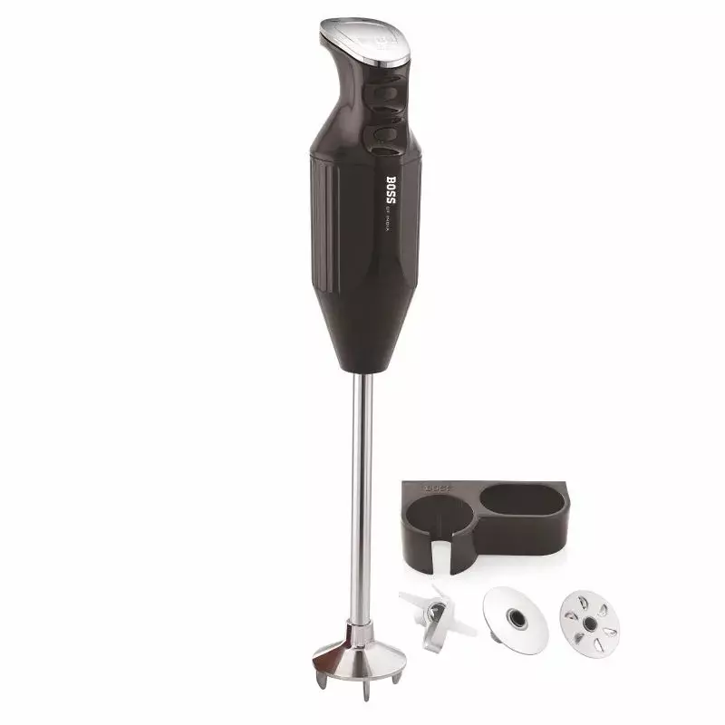 Boss 225 W Platinum Hand Blender Black Color with 2 Speed Setting and 230 V AC, 50 Hz Power Supply, B133