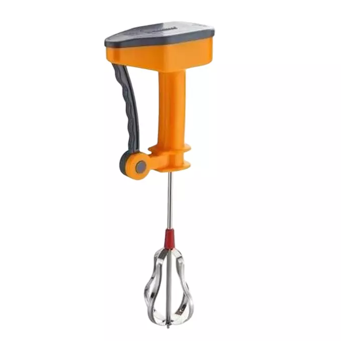 GENERIC Manual Hand Blender With Stainless Steel Blade 500 ml, Orange (Pack of 2)
