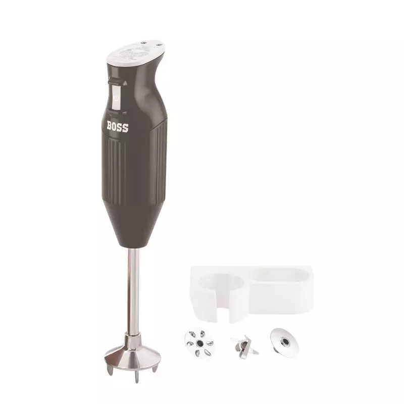 Boss 225 W Hand Blender Dark Grey Color with 1 Speed Setting and 230 V AC, 50 Hz Power Supply, B132