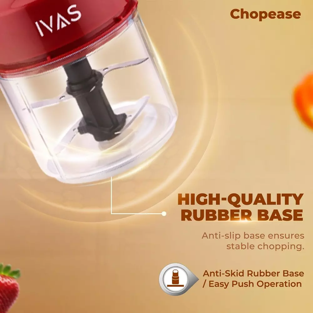 ivas-electric-chopper-3-layer-stainless-steel-blades-800-ml-capacity-wine-red