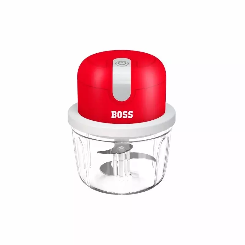 Boss 40 W Rechargeable Mini Chopper 350 ml Capacity, Red Color and 5 V In-Built Battery, B710