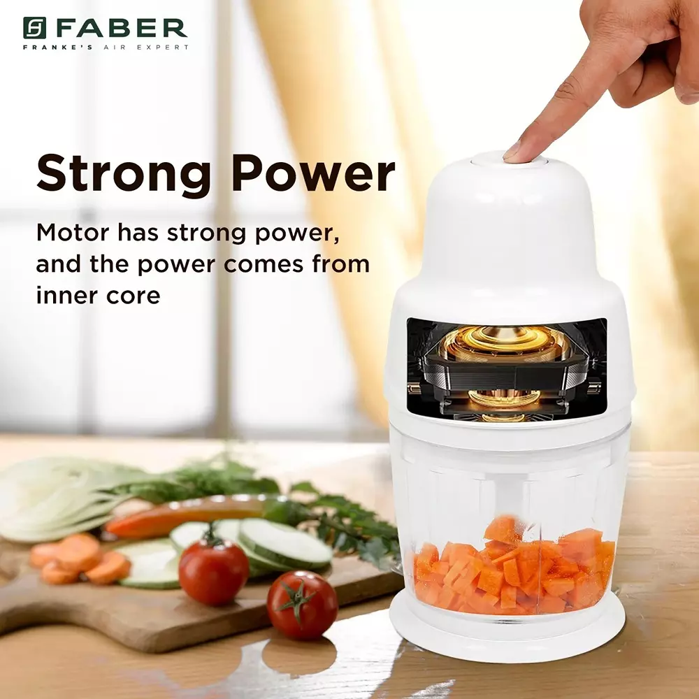 Faber Pro Chopper 500 ml High Strength Blades 250 W Power BPA Free Plastics White