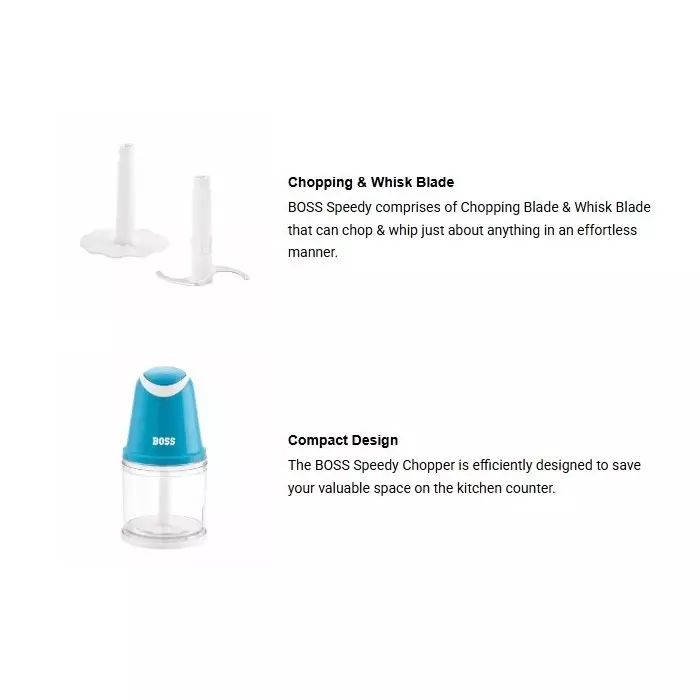 boss-260-w-speedy-vegetable-chopper-500-ml-capacity-blue-color-and-230-v-ac-50-hz-power-supply-b708