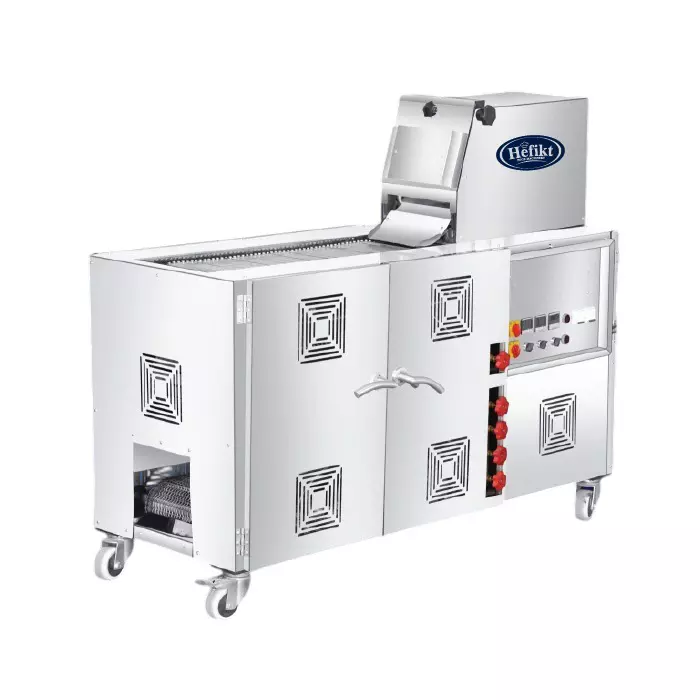 Hefikt Food Machinery Automatic Roti Making Machine (Big) 800-1000 / Hour Capacity 2.5 Kg/Hour Gas Consumption Three Layers (Chapati Baking) Technology Stainless Steel Material