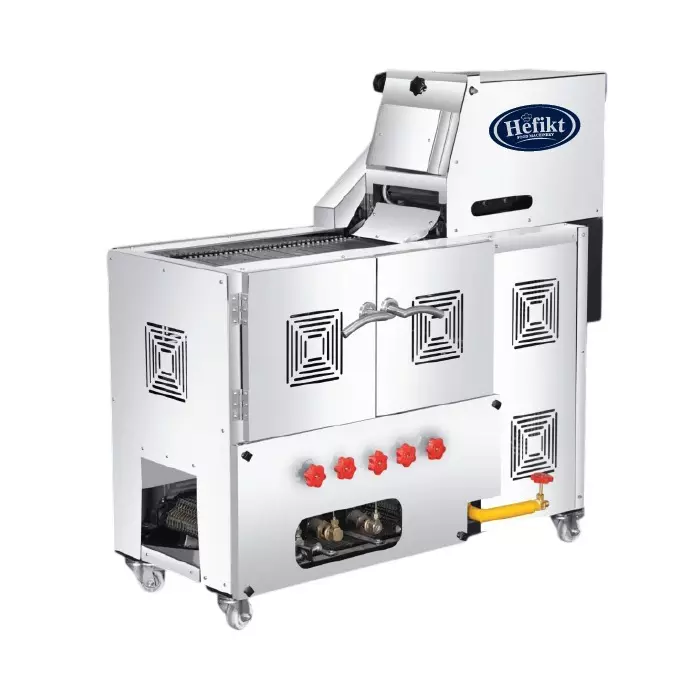 Hefikt Food Machinery Automatic Roti Making Machine (Small) 500-600 / Hour Capacity 2 Kg/Hour Gas Consumption Three Layers (Chapati Baking) Technology Stainless Steel Material