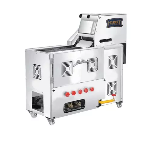 Hobbit Kitchen Equipment Automatic Roti Making Machine SS 304 Body Small Size LPG Powered and Capacity 500-600 Per Hour