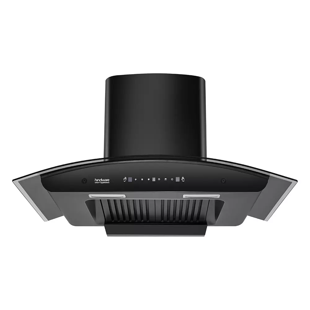 Hindware Smart Appliances 90 cm Wall Mount Chimney 1300 Cubic Meters Per Hour Suction Power Black, Cleo Plus