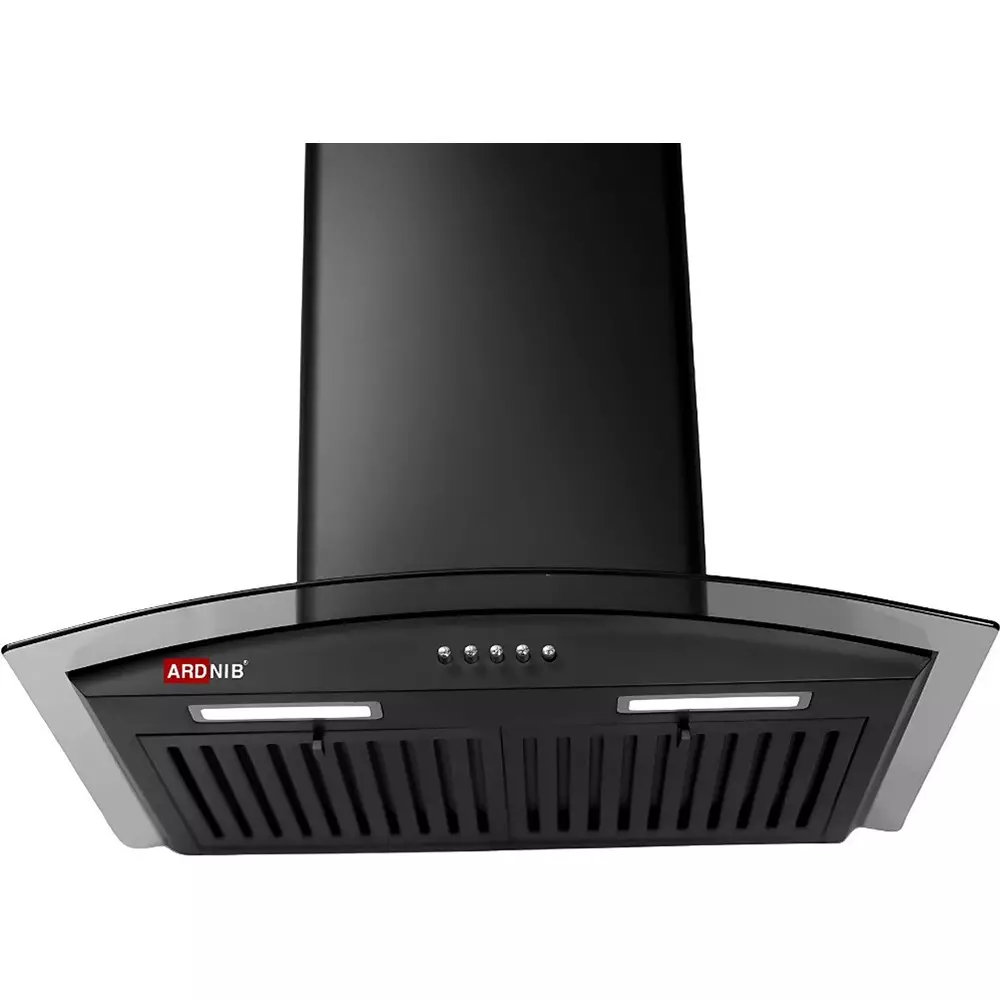 Ardnib Kitchen Chimney Push Button Baffle Filter 3 Speed 60x50x45 cm 180 W Single Phase Black for Kitchen, ARD_SLEEK_BK60