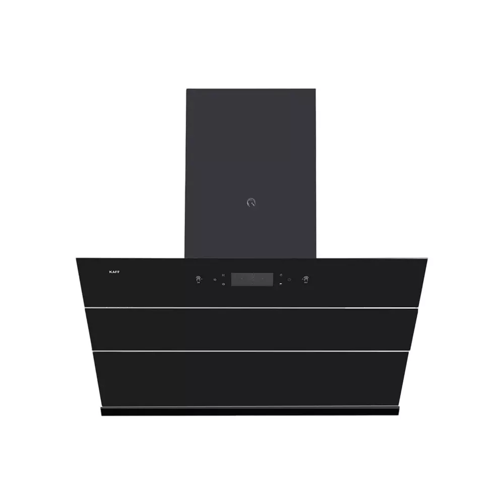 Kaff Kitchen Chimney 710 + 710 m3/h (1420) Suction Capacity 160 mm Air Outlet Size Filter Less Wall Mounted 90 cm Size Dry Heat Auto Clean Technology, ALBURYLXDHC90