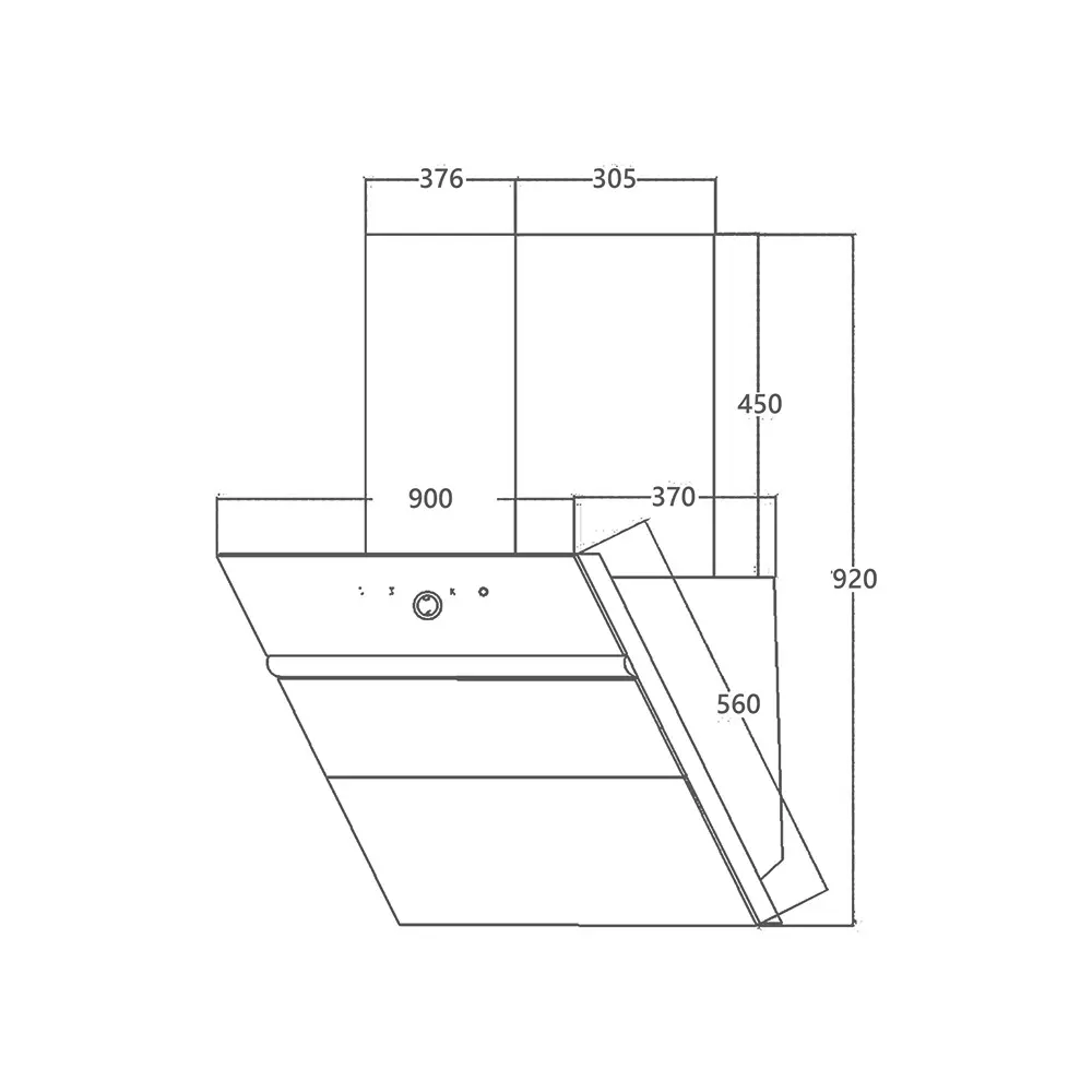 kaff-kitchen-chimney-710-710-m3h-1420-suction-capacity-160-mm-air-outlet-size-filter-less-wall-mounted-90-cm-size-dry-heat-auto-clean-technology-alburylxdhc90