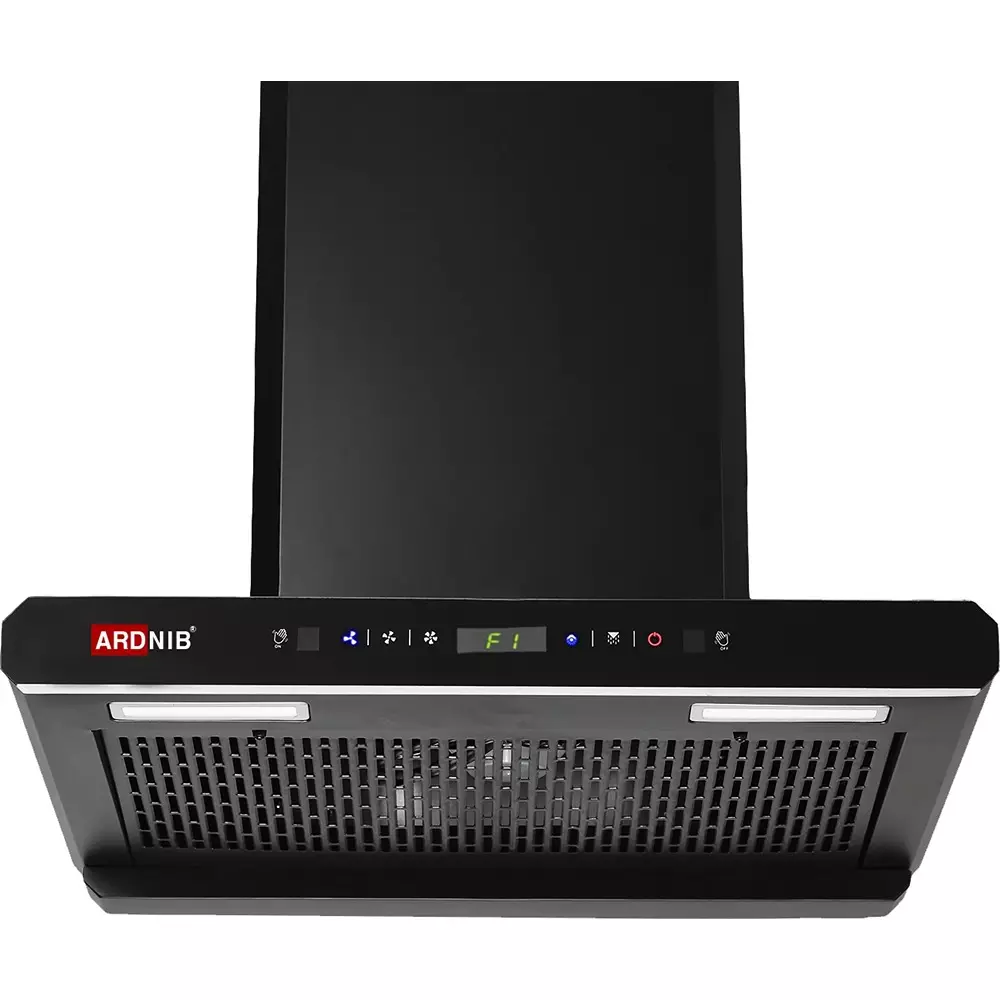 Ardnib Kitchen Chimney Push Button Filterless 3 Speed 60x58.5x44.5 cm 220-230 V Single Phase Matte Black for Kitchen, ARD_HEXA- BK-60