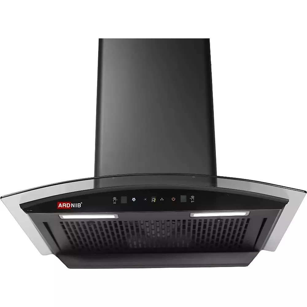 Ardnib Kitchen Chimney Push Button Filterless 3 Speed 60x50x45 cm 230 V Single Phase Matte Black for Kitchen, ARD_SLEEK_FILTERLESS_BK60