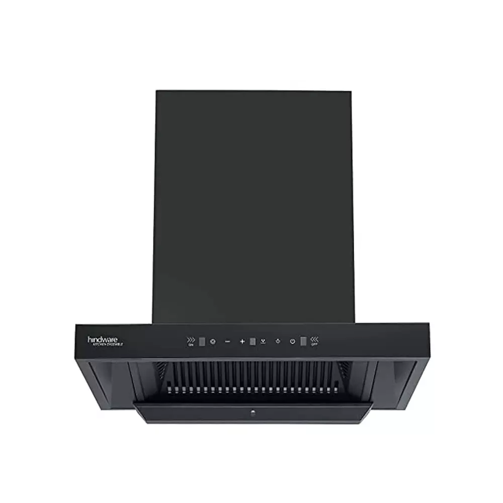 Hindware Smart Appliances 60 cm Wall Mount Chimney 1350 Cubic Meters Per Hour Suction Power Black, Atlanta