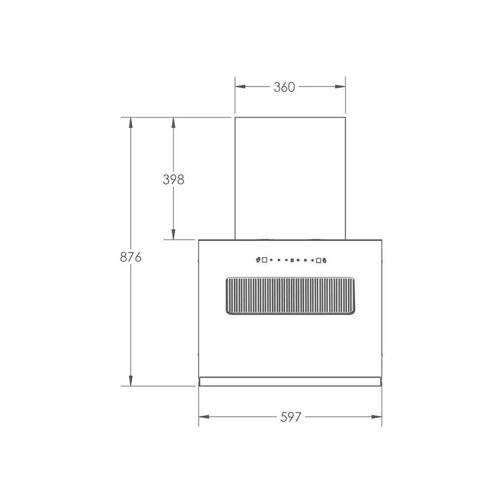 kaff-kitchen-chimney-1400-m3h-suction-capacity-150-mm-air-outlet-size-filter-less-wall-mounted-60-cm-size-dry-heat-auto-clean-technology-linnea60-dc