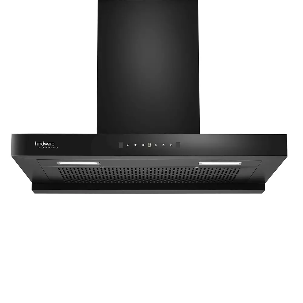 Hindware Regina Chimney 75 cm Size 1300 m³/hr Suction Capacity Black, REGINACHBLK