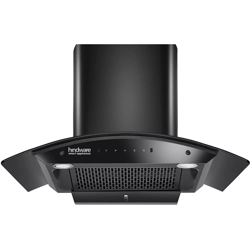 Hindware Nadia IN Chimney 75 cm Size 1500 m³/hr Suction Capacity Black, CHMNY75NADIA