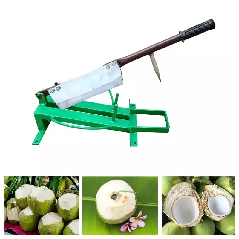 Vinayak Machines Tabletop Tender Coconut Cutting Machine Rectangular Blade Shape Mild Steel