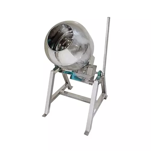 EXWELL Coating Pan Tilting Type Stainless Steel 18x18 inch (457x457 mm) Depth 10-15 Kg Capacity