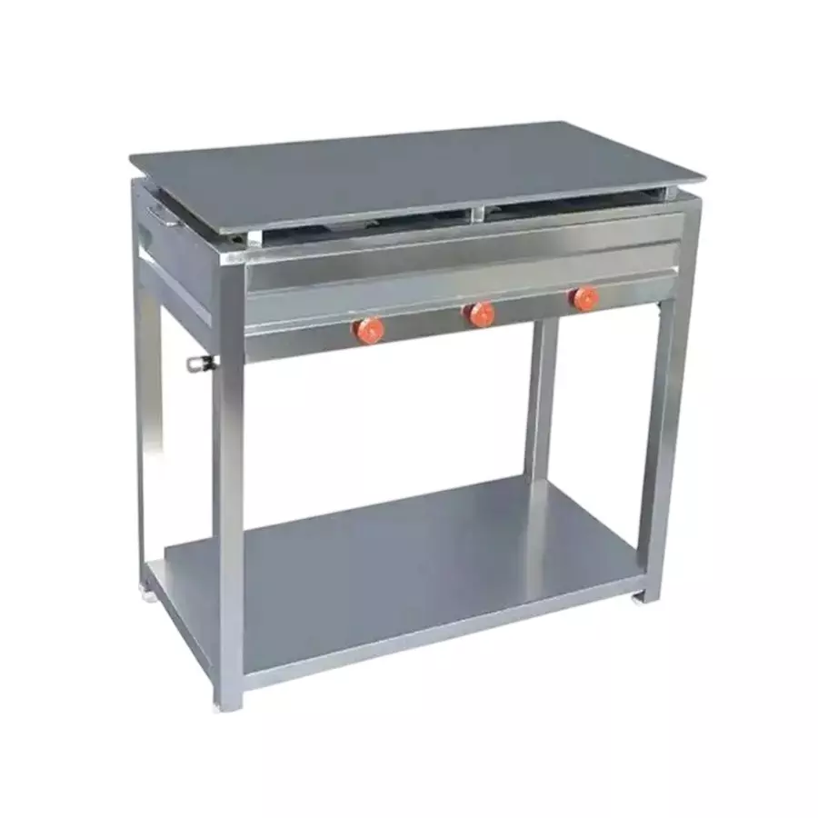 EXWELL Dhosa Bhathi Stainless Steel 24X36X12 Inch Size with 3 Burner