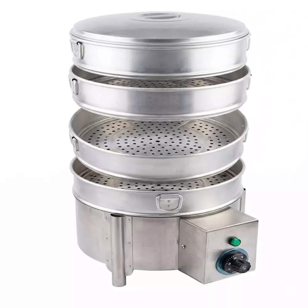 Vinayak Machines 1500 W 3 Pot Momo Steamer Steel, Aluminium Body and 13 inch (330.2 mm) Pot Diameter
