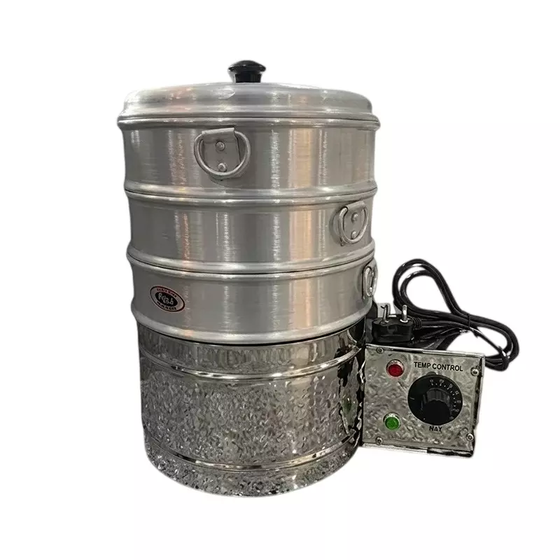 Vinayak Machines Electric 3 Pot Momo Steamer 1500 W Power 5 L Water Capacity 220 V