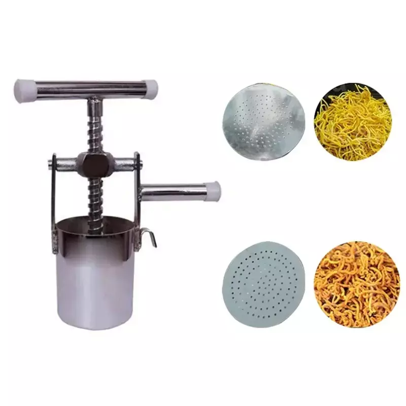 GENERIC Manual Namkeen Bhujia Machine 5 Inch (12.7 cm), 50 Kg/Hr with 2 Pattern Discs