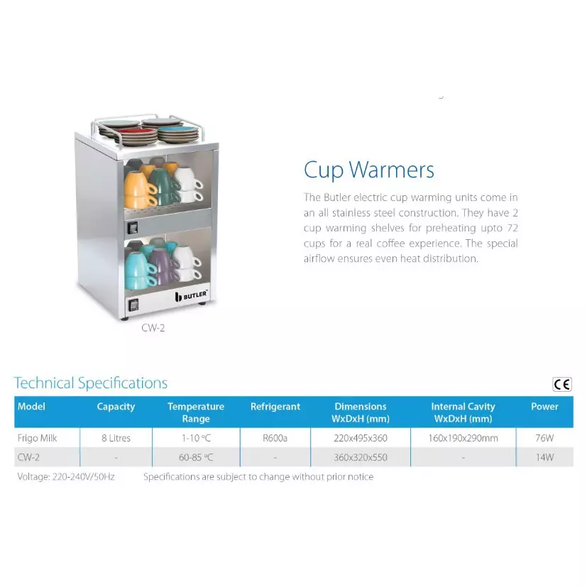 butler-14-w-cup-warmer-with-stainless-steel-body-and-220-240-v-50-hz-power-supply-cw-2