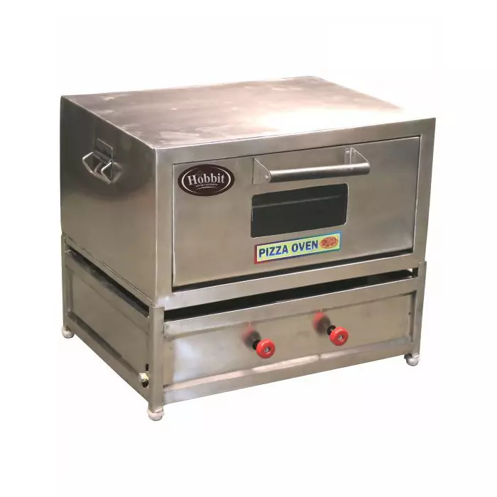 Hobbit Kitchen Equipment Gas Pizza Oven 4 Pizza Capacity Stainless Steel Material Suitable for Commercial Kitchens
