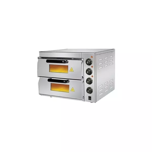 Butler Two Deck Mini Electric Pizza Oven Stainless Steel Body and 3 kW Power Rating, EPO 2D Premia