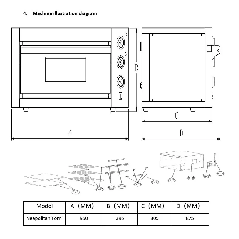 butler-5-kw-high-temperature-pizza-stone-oven-with-0-to-500c-temperature-range-and-stainless-steel-body-neapolitan-forni-premia