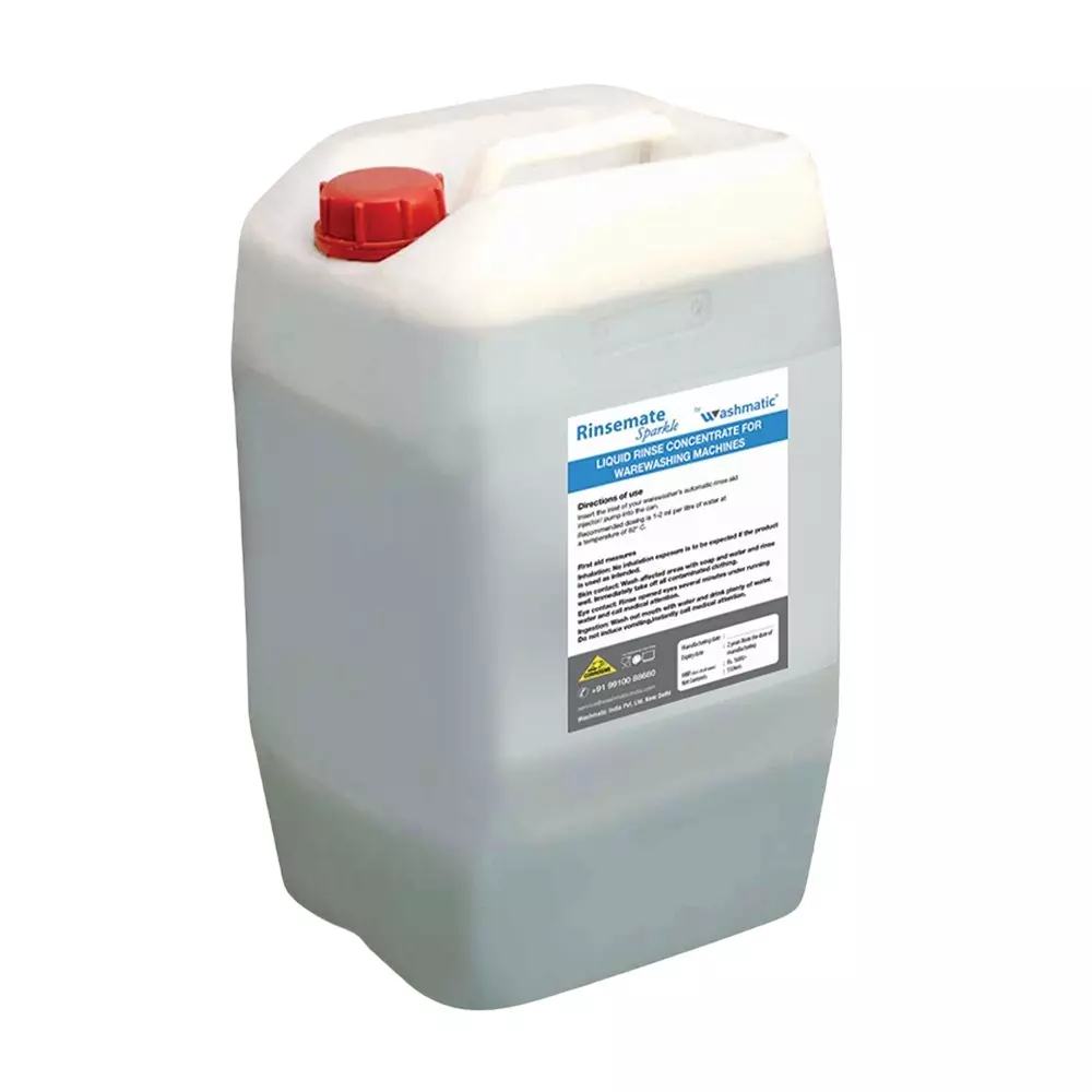 Washmatic Rinsemate Sparkle Liquid Rinse Aid Concentrate 5 L Capacity for Dish Washing Machines, WA515 (Set of 4)