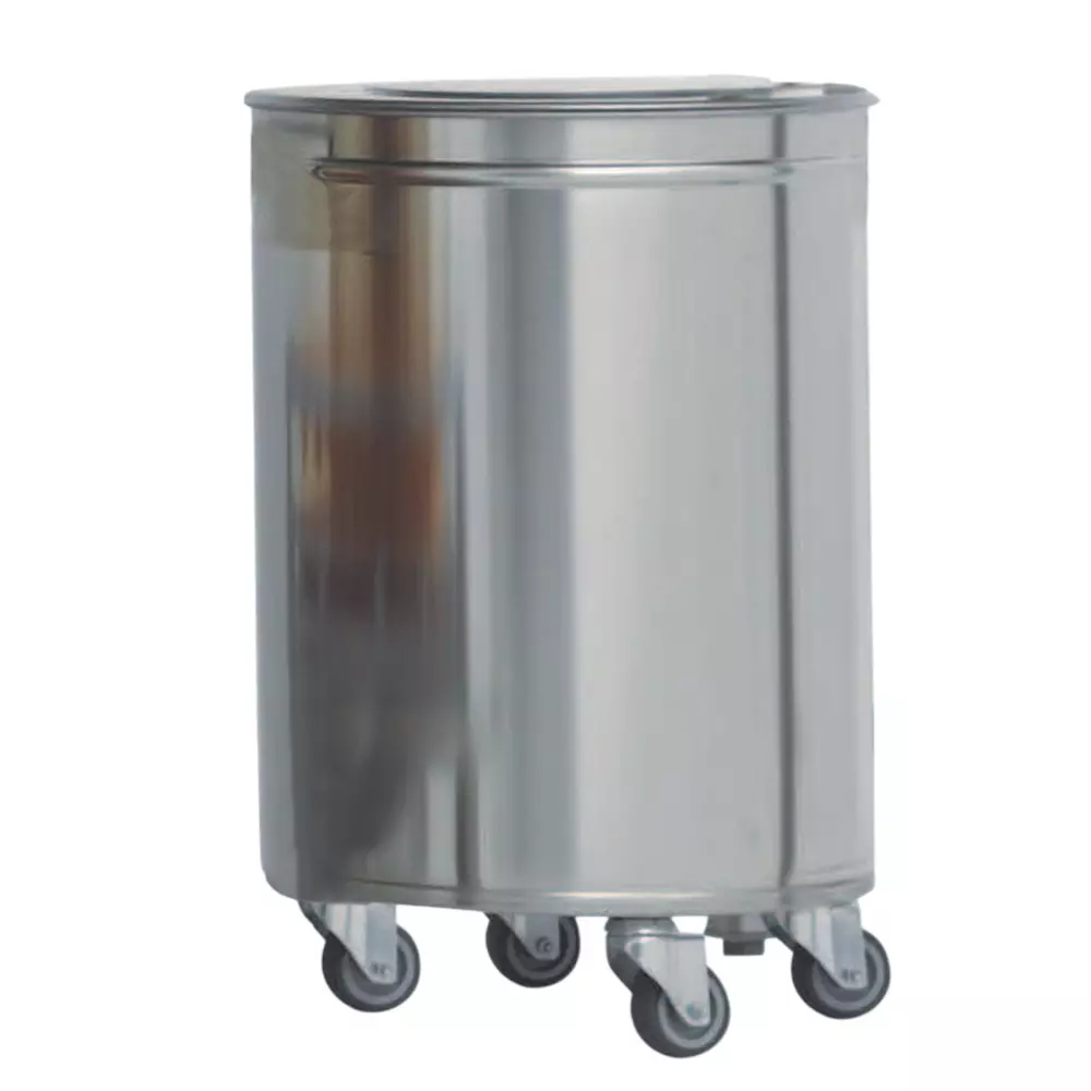 Washmatic Stainless Steel Waste Bin with Lid, 80 L Capacity and Fully Welded Finish, WA90