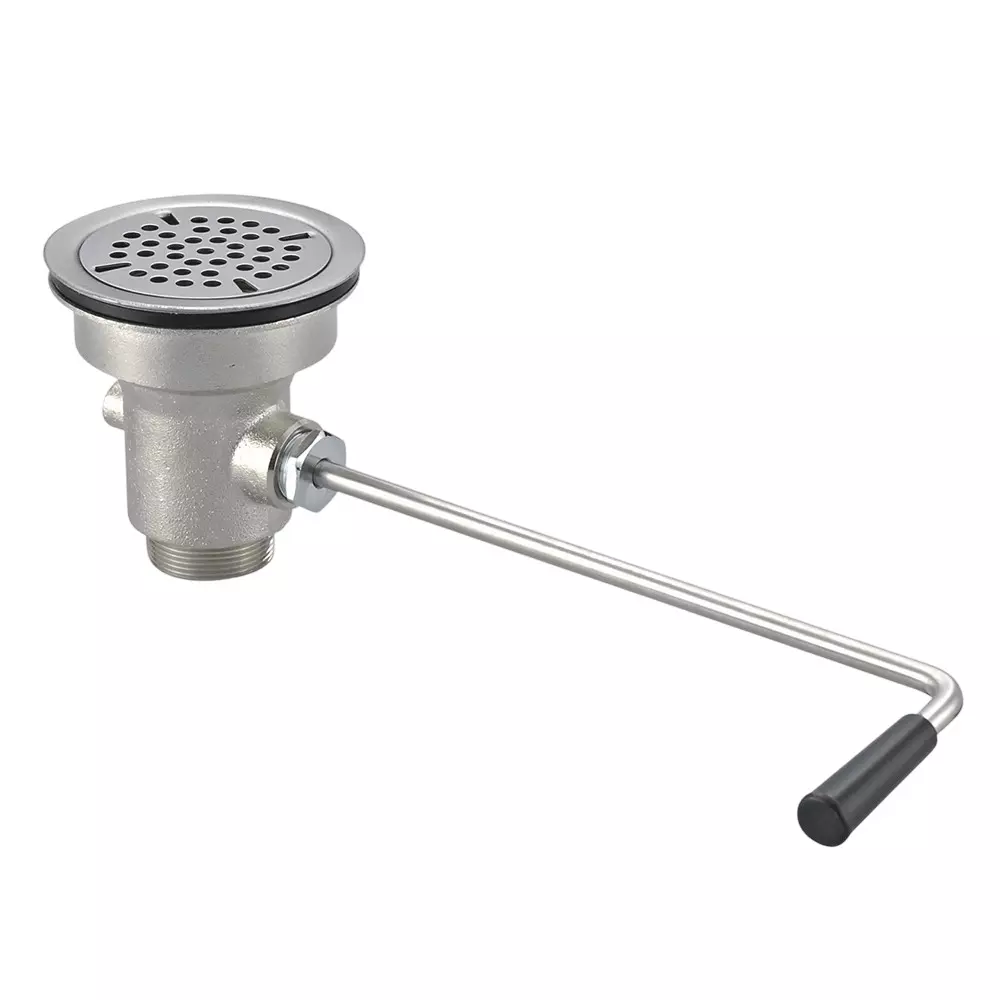 Washmatic Lever Operated Drain Valve with Brass/Stainless Steel Body and Size 3.5 x 1.5 inch (88.9x38.1 mm), WA12