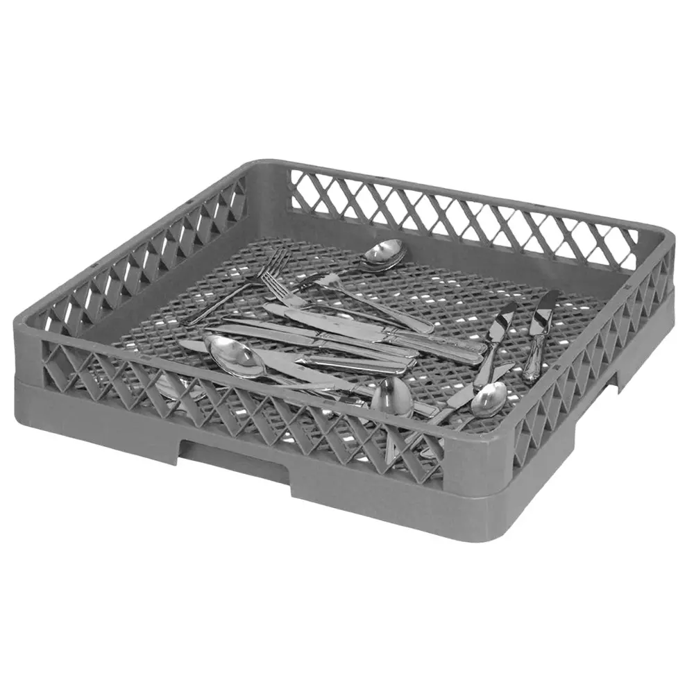 Washmatic Flat Rack Square Shape Plastic Body Size 500x500 mm for Accommodating Plates, Bowls and Cutlery, WA32