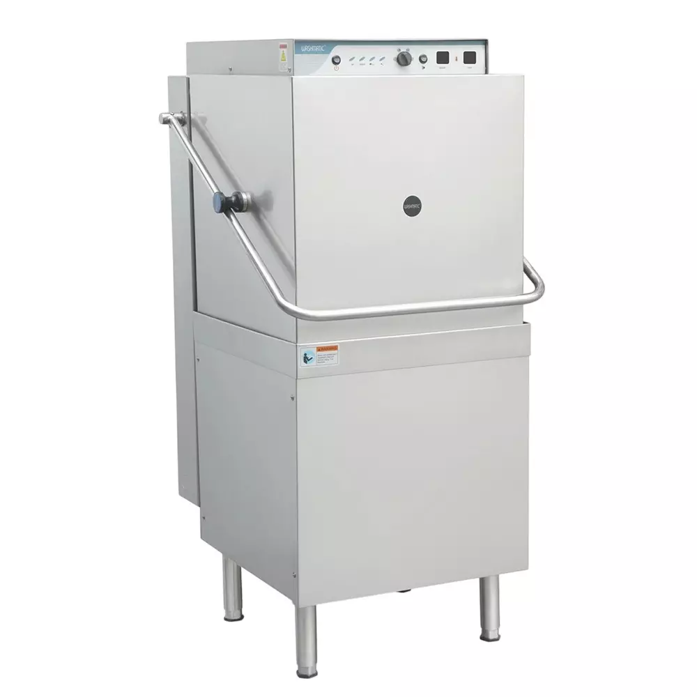 Washmatic Hood Type Dish Washer 60 Racks/Hour Capacity with Dosing Pump, Rinse Injector and 2 Racks, WM600ELE