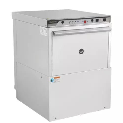 Washmatic Undercounter Glass Dish Washer 45 Racks/Hour Capacity with Rinse Injector and 2 Racks, WM300ELE