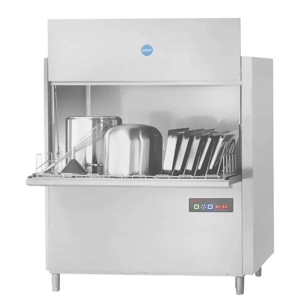 Washmatic Utensil Washer 30 Racks/Hour Capacity with 1 Rack 1350/700x700 mm, Inlet Pipe, Drain Pipe, User Manual, WM913