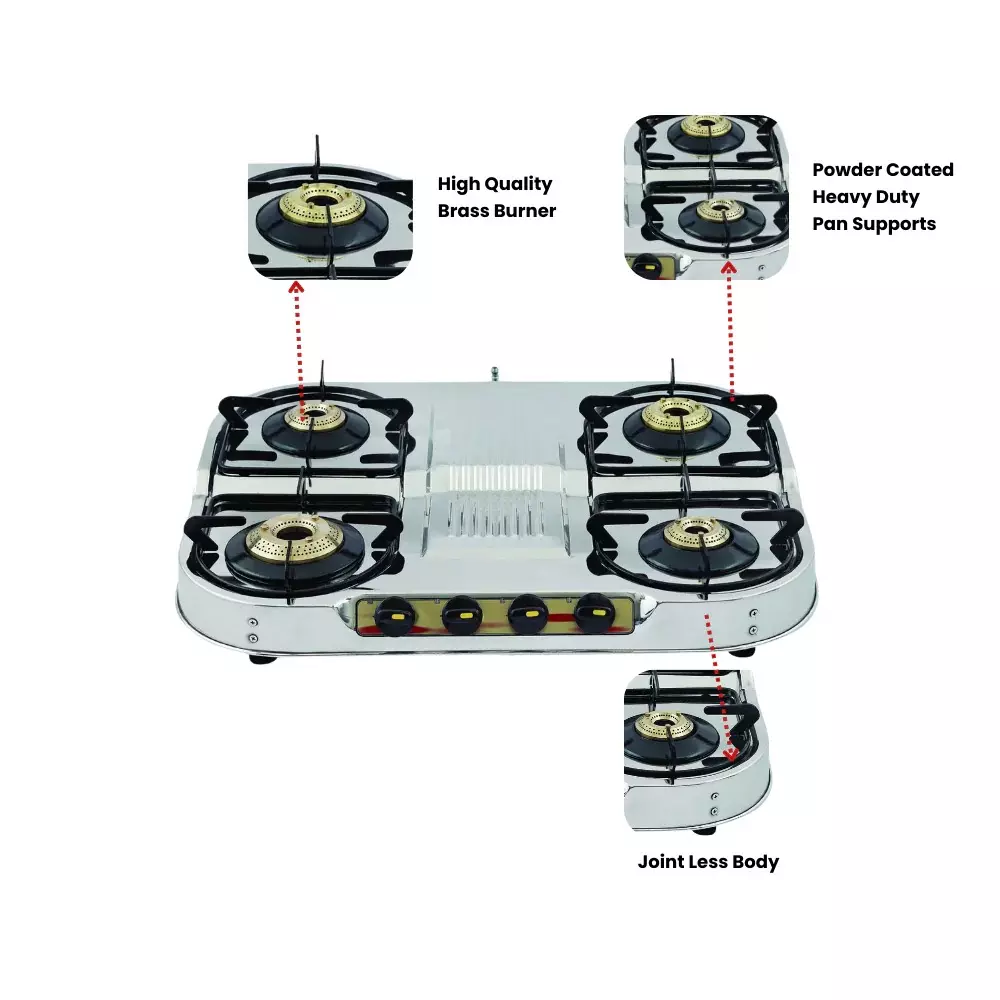 vansh-homes-zara-super-gas-stove-4-burner-rubber-leg-manual-ignition-lpg-fuel-stainless-steel-vh-4b-401
