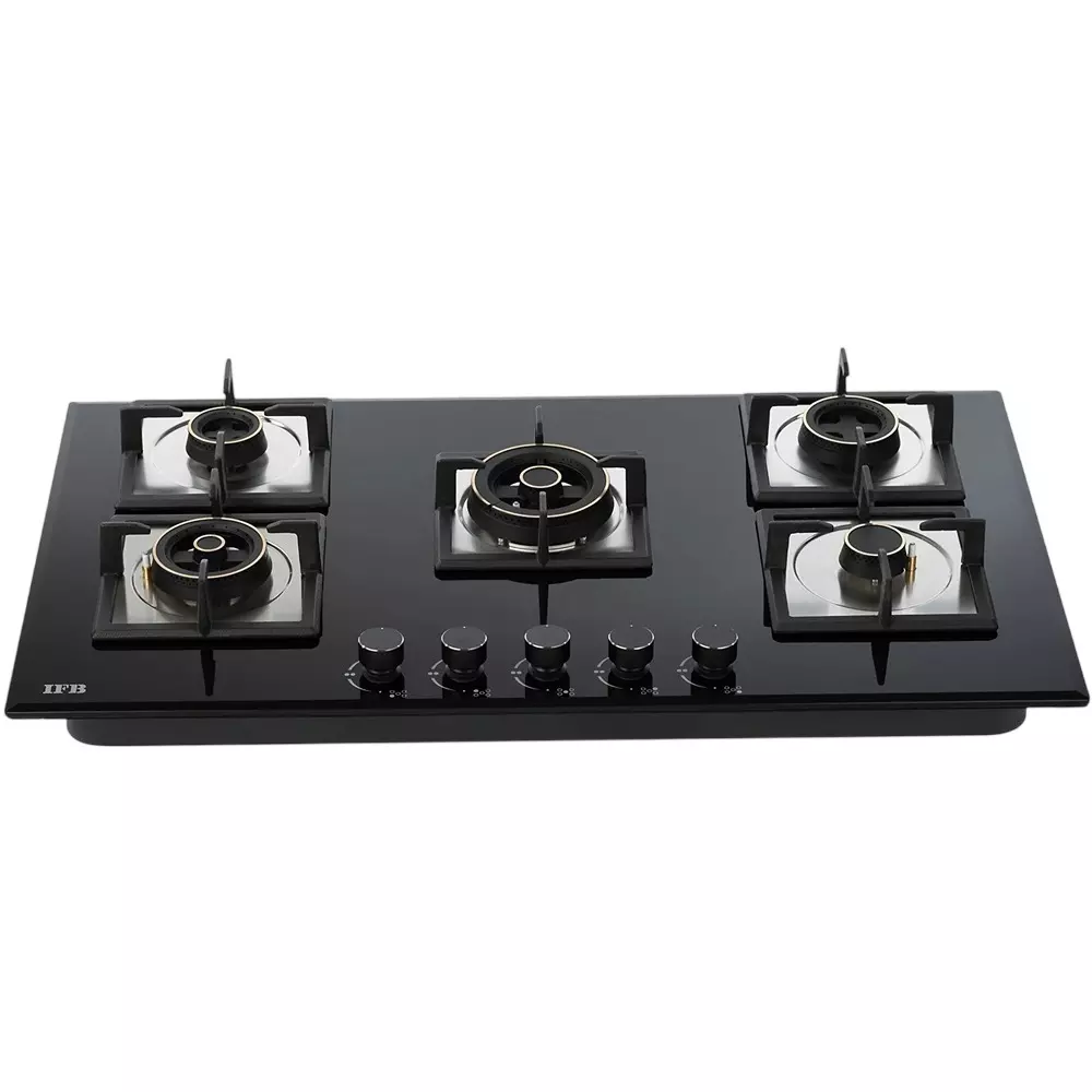 IFB 5 Burner Gas Stoves Automatic Ignition Rust Proof High Powered Burner, IFB GAS-HOB90GC15B