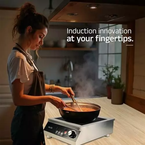 IBELL Induction Cooktop 3500 W Power Toughened Glass Top Digital Display Auto-Off Protection, Timer Function Silver