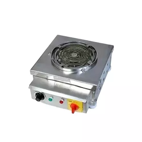 Vinayak Machines Indian Hot Plate Single Coil Heavy Duty Stainless Steel Body and Size 14x14 inch (355.6x355.6 mm)