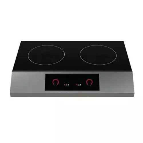 Standard Freestanding Double Hob Induction Cooktop 2x2500 W 32 Amp Single Phase Side-to-Side Orientation, HRF-9500-SS25-3