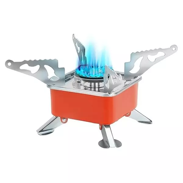 VINSA Portable Camping Gas Stove Stainless Steel Body Lightweight for Travel, K202