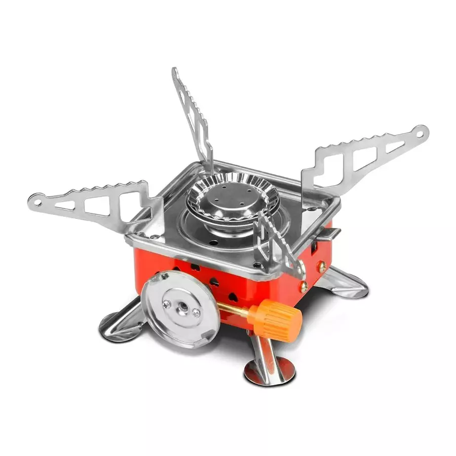 VINSA Portable Camping Gas Stove Stainless Steel Body Lightweight for Travel, K202