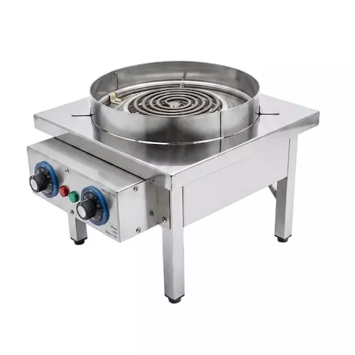 Vinayak Machines Stainless Steel Hot Plate with 4000 W Coil, Size 15X15 inch (381x381 mm) for Commercial Usage