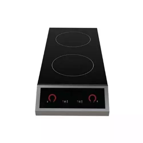 Standard Freestanding Double Hob Induction Cooktop 2x3500 W 32 Amp Single Phase Front-to-Back Orientation, HRF-9500-FB35-3