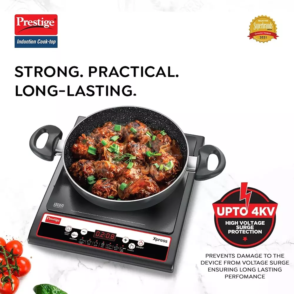 Prestige Xpress  Induction Cooktop 1200 W Ceramic Plates Black, 41992
