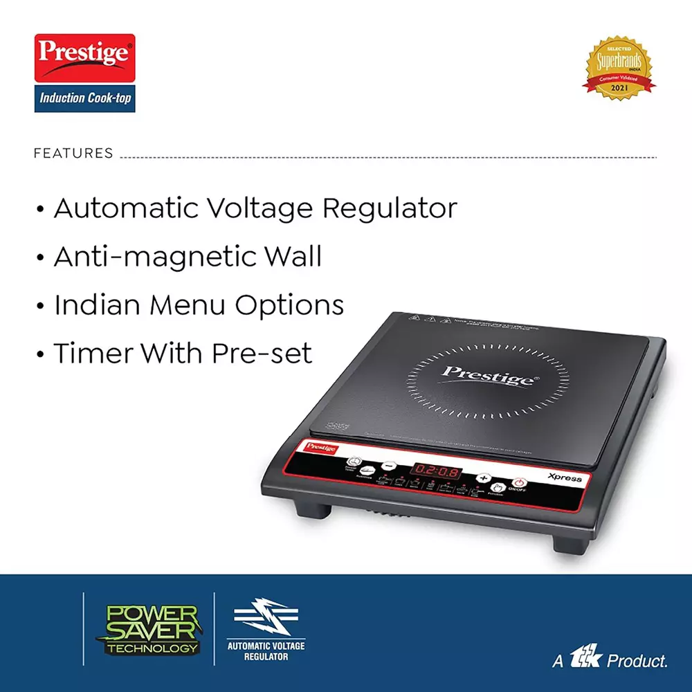 Prestige Xpress  Induction Cooktop 1200 W Ceramic Plates Black, 41992